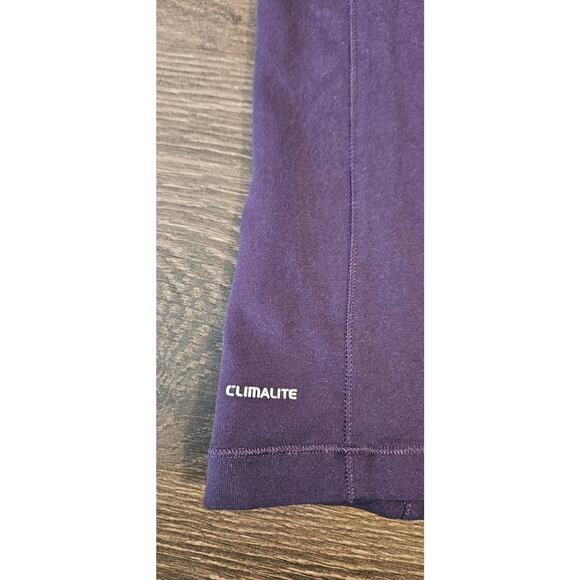 Adidas Purple Climalite Short Sleeve V Neck Tee Top - Picture 5 of 5